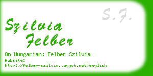 szilvia felber business card